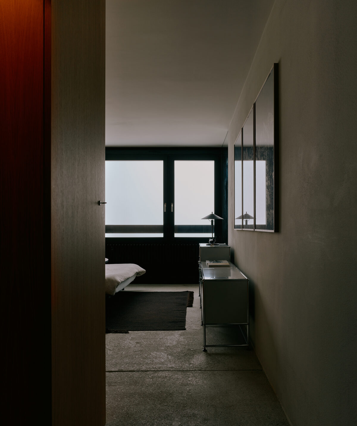 Schlafzimmer mit Alpenblick